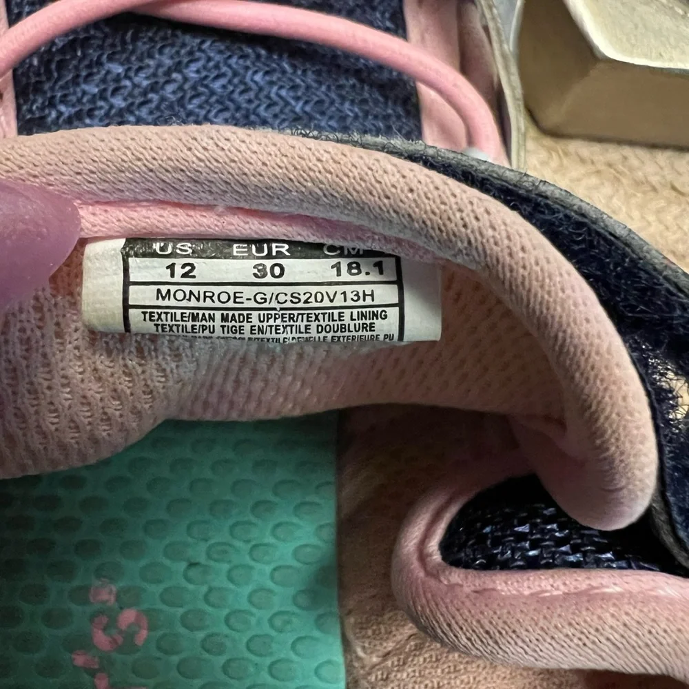 CARTER'S Classic Methor Fisherman Outdoor Activewear Sandal Navy Blue Pink Sz 12